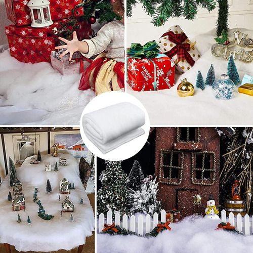 2 Rollo De Nieve De Navidad Falso Tapete De Nieve Para