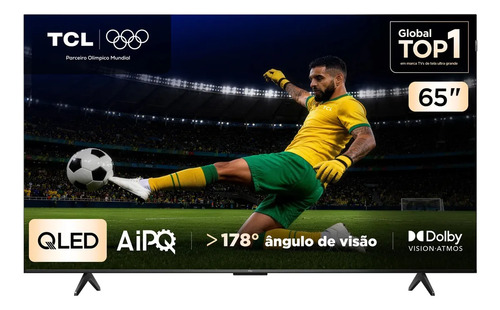 Smart TV TCL 65 Polegadas QLED 4K P7K WiFi Bluetooth Google TV HDR10+ Dolby Atmos Dolby Vision 65P7K