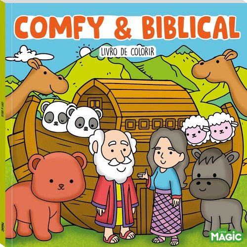 Livro De Colorir Biblico 24 Desenhos Comfy And Biblical Folha 150 Gm2