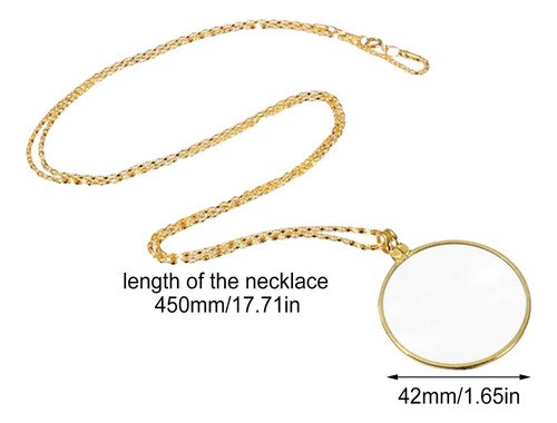 Collar Lupa Colgante Collar Lupa Lupa 5x Lector De Lupa Ópti