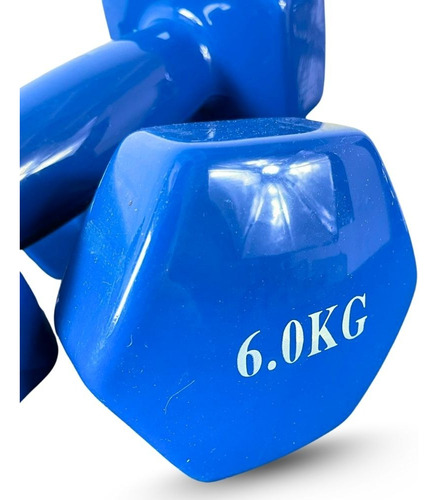 Mancuerna Pesa Vinyl 6 Kg Gym Entrenamiento Kit 2 Piezas