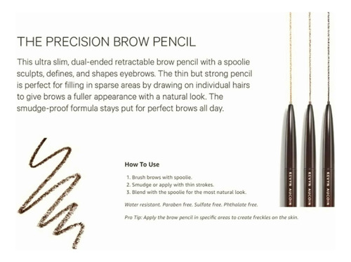 Kevyn Aucoin The Precision Brow Pencil. Ultra-slim Brunette
