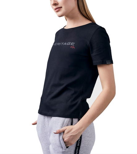 Remera De Mujer Montagne Noir - Heritage