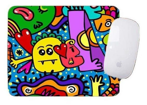 Mouse Pad Infantil Divertido Monstros