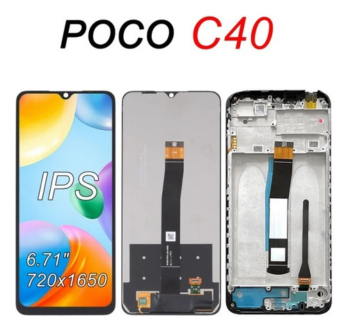 Pantalla Lcd Completa Xiaomi Poco C40  Somos Tienda