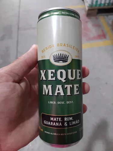 Bebida Mista Xeque Mate Sabor Mate, Rum, Guaraná e Limão Lata