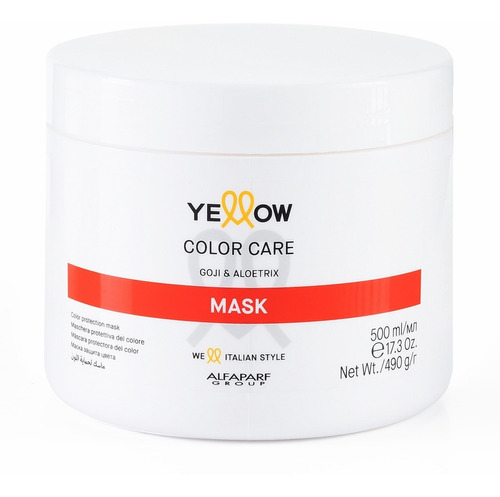 Mascarilla Para Cabello Protectora De Color Yellow 500 Ml