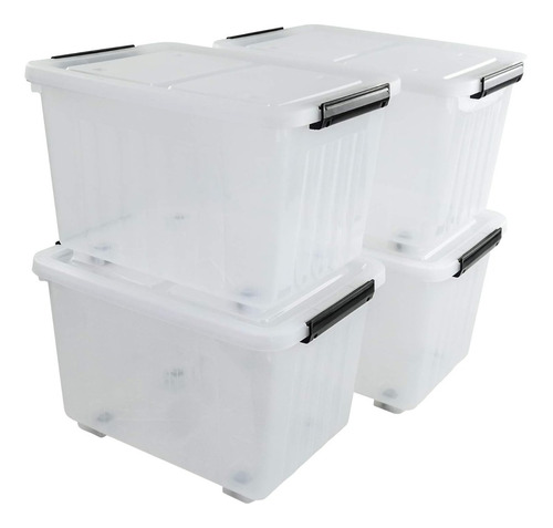 Baul Caja Organizadora Plastico Con Ruedas Resistente 70lt