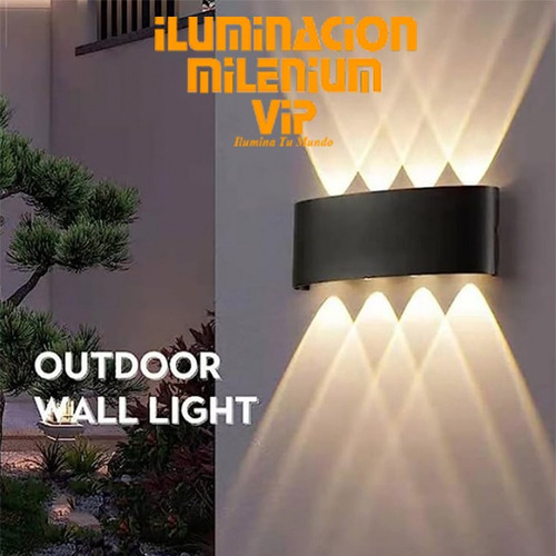 Aplique Led 8w 3000k 6500k Exterior Ac85/265v Decorativo P35