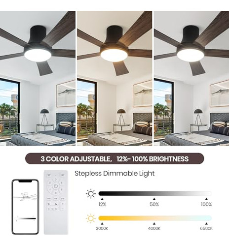 Ventilador De Techo De 52 PuLG Con Luz Ventilador De Techo N