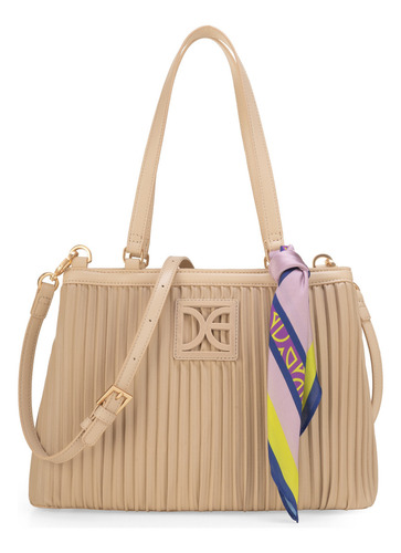 Bolsa Satchel Cloe Banyla Grande Color Beige