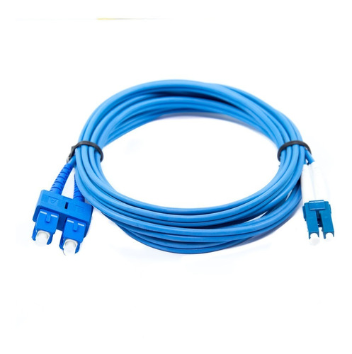 Kit 10 Peças - Cordão Óptico Duplex Mono Lc/sc Upc 2,50mt