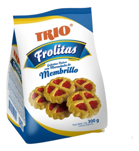 Galletitas Trio Frolitas Membrillo De 300g, Pack 10u