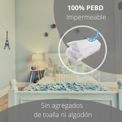 Cubrecolchon Impermeable 1 Plaza Funda Protectora 190x80