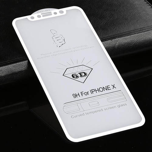 Imagen 3 de 4 de Vidrio Templado 6d Full Cover Curvo iPhone X Xr Xs Max