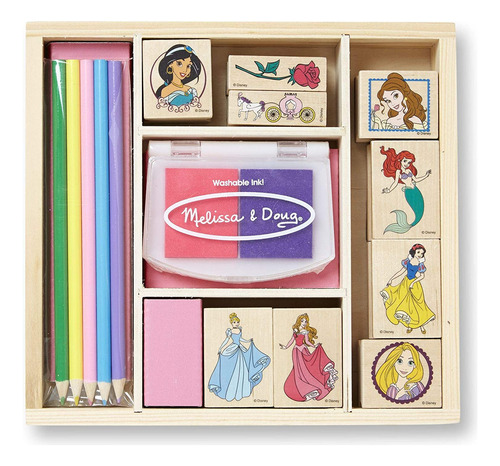 Set de sellos de madera de Melissa & Doug Disney Prince