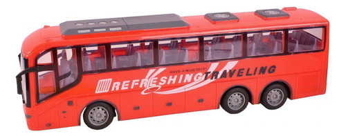 Colectivo A Radio Control Escala 1:30 Con Luz 30cm Color Rojo Personaje Bus