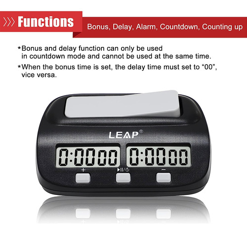 Reloj Digital Leap, Para Juegos, Con Temporizador, Con Alarm