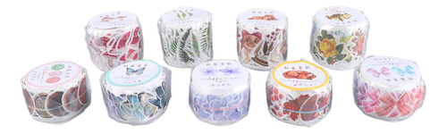 Set Floral De 9 Rollos De Cinta De Papel Decorativa Para Bri