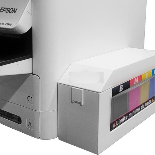 Epson Workforce Pro Wf-c5890 C5890 Bulk Ink Tinta Corante Branco