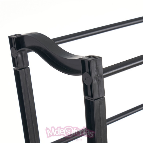Imagen 4 de 9 de Zapatero Tipo Rack 30 Pares Liviano Resistente Modular Negro