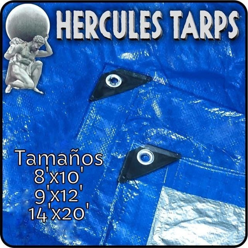 Cubierta De Lona Impermeable Multiusos Azul 8'x10' Hercules
