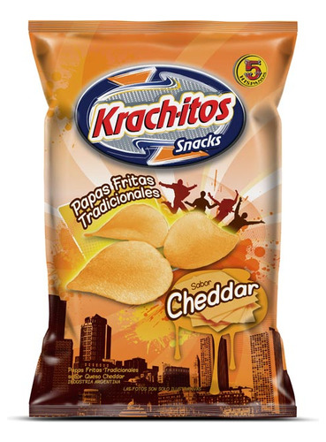 Papas Fritas  Cheddar 350 Gr Krachitos Snack