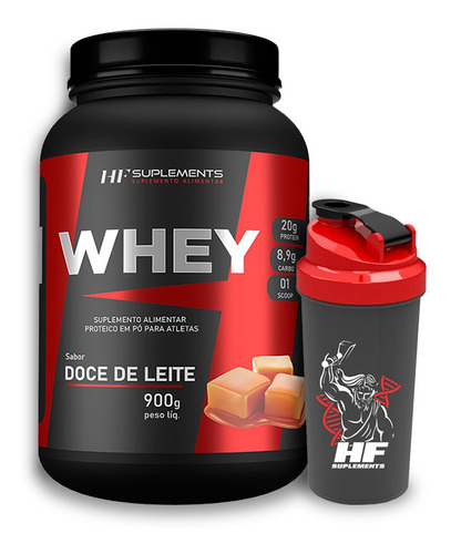 Whey Protein Doce De Leite 900g + Coqueteleira