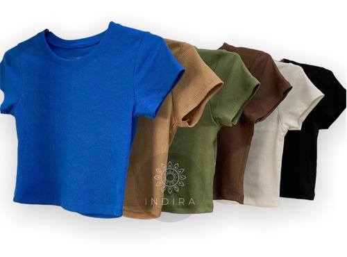 Imagen 1 de 1 de Remera Corta Básica Top Crop Pupera Mujer