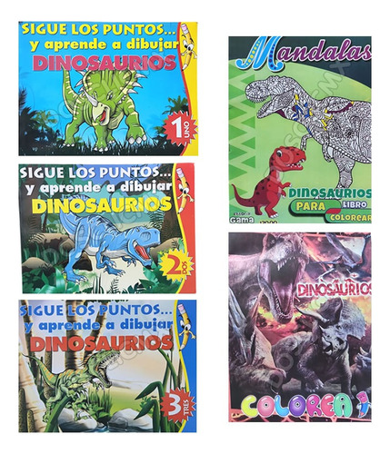 Libros Aprende Dibujar Dinosaurios Colorear Mandalas Kinder