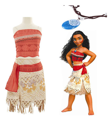 Vestido De Cosplay De Moana Para Niñas Trajes Elegantes Para