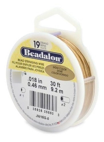 Bedalon  19strand Bead Stringing 0018inch Oro Color De Alamb