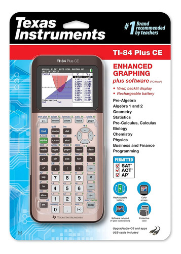 Calculadora Gráficas Texas Instruments Ti-84 Plus Ce Oro ...