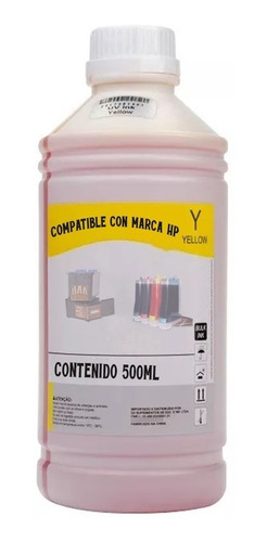 Tinta Genérica Para Sistema O Recargar Cartucho Hp 1/2 Litro