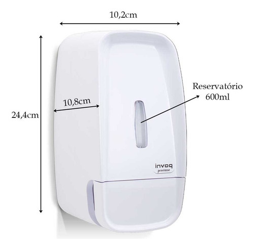 1 Dispenser Sabonete + 1 Toalheiro + 1 Suporte Papel Cai Cai Cor Branco