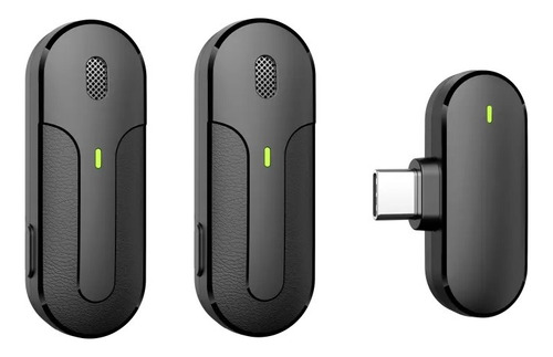 Imagen 2 de 10 de Microfono Inalambrico Solapa Dual Para Android Con Estuche