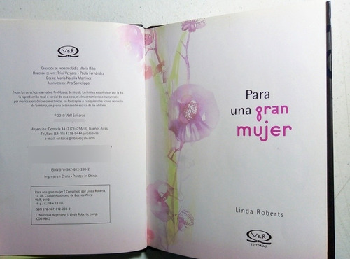 Para Una Gran Mujer De Linda Roberts 1ra Ed. Libro Del 2010 (Usado)