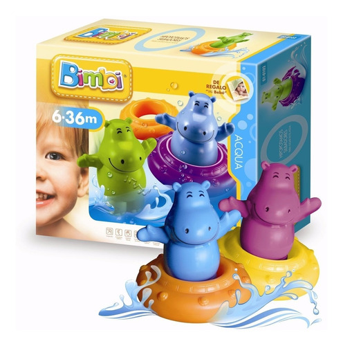  Bimbi Hipopotamos Silbadores Juego De Baño Para Bebes