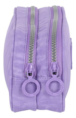 Estojo 2 Divisórias Crinkle Roxo Up4you Luxcel