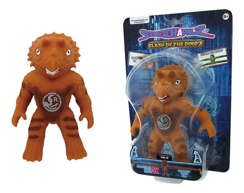 Boneco Dinossauro Elástico Stretchapalz Colecionável Tri-o