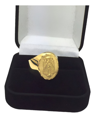 Anel Nossa Senhora Aparecida Ouro 18k Teor 750 12x Sem Juros