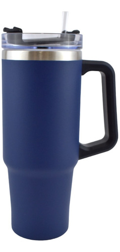 Termo Portátil Con Popote Y Asa - Vaso Térmico 900 Ml