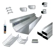 Comprar Zingueria Canaleta Americana Kit P\u002F 14 Mts Galv Con 1 Bajada