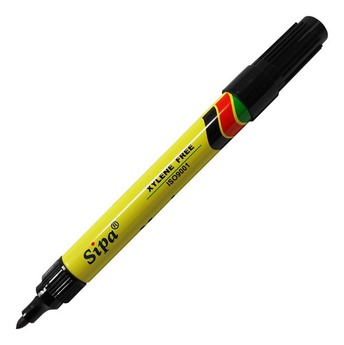 Marcador Permanente Sipa Marker Negro 2.5 Mm Punta Bala