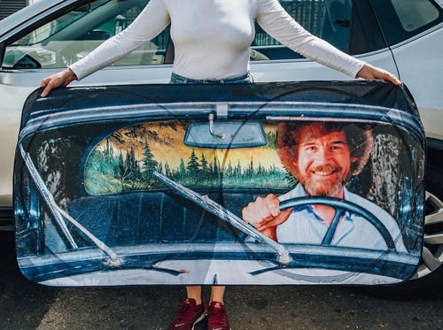 Parasol Para Parabrisas Delantero De Coche (bob Ross)