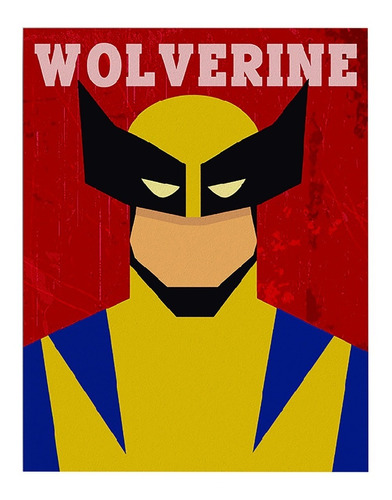 Cuadro En Vinilo Decorativo Retablo Vintage Wolverine