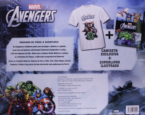 Imagem 2 de 3 de Vingadores The Avengers: Livro + Camiseta