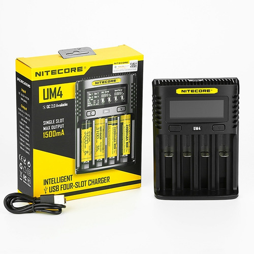 Cargador Um4 Usb Nitecore 4 Slots Display De Estado