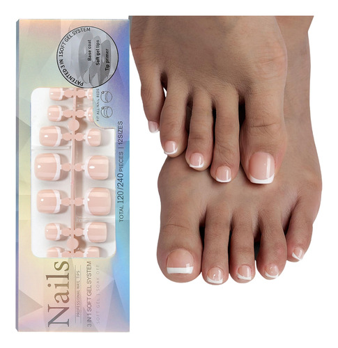 Envolturas Para Uñas De Los Pies (5 #mold), Presión Corta En