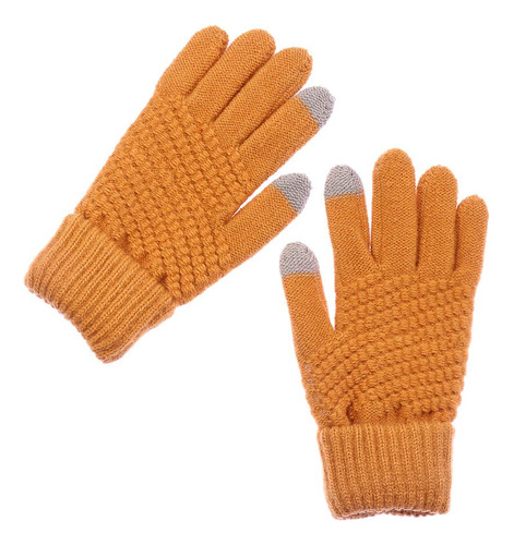 Guantes De Lana Tejidos Para Mujer, Pantalla Táctil, Niñas Y